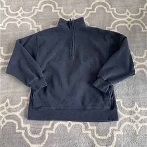Aritzia Heather Admiral Quarter Zip Size M